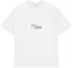 Jack & Jones Tarmac Branding Crew Neck T-Shirt Bright White
