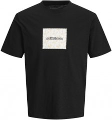 Jack & Jones Split Branding AOP Crew Neck T-Shirt Black