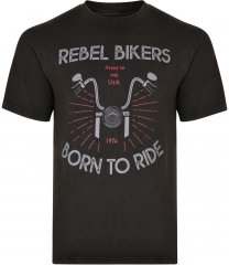 Kam Jeans 5319 Rebel Bikers T-shirt Black