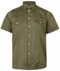 Kam Jeans Retro Short Sleeve Stretch Shirt Khaki