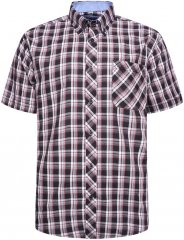 Kam Jeans 6316 Casual Check Short Sleeve Shirt Black