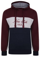 Kam Jeans 7033 NY Over The Head Hoodie Burgundy