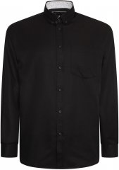 Kam Jeans P020 Premium Long sleeve Oxford Shirt Black