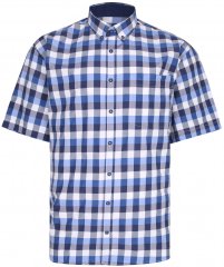 Kam Jeans 642 Premium Short Sleeve Shirt Blue