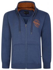Kam Jeans 7060 Zip Thru Originals Denim Hoodie Royal Blue