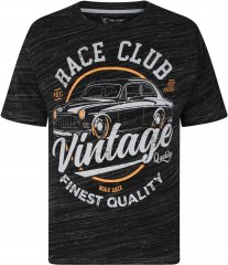 Kam Jeans 5740 Race Club Injected Marl Tee Black