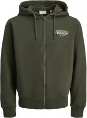Jack & Jones Makoto Hoodie with Zipper Green
