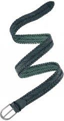 Ulla Popken Woven Leather Belt Green