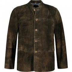 JP1880 Jacket Goat Suede Traditional Mahogany Brown