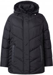 Ulla Popken HYPRAR Reflective Detail Quilted Jacket Black