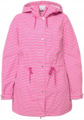 Ulla Popken HYPRAR Striped Triple Function Jacket Fuchsia Pink