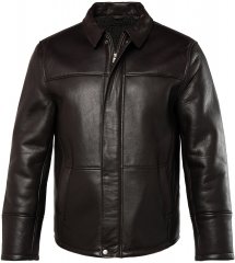 JP1880 Leather Jacket Soft Lamb Nappa Dark Brown
