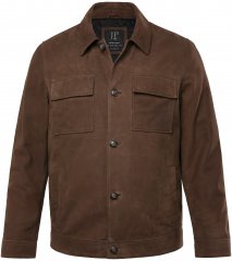 JP1880 Leather Jacket Nubuck Shirt Collar Brown
