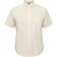 North Latitude Shirt Linen Cotton Short Sleeve Off-White