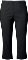 Ulla Popken Stretch Basic Bengaline Capri Pants Black