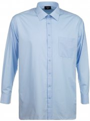 Espionage SH151 Long Sleeve Plain Collar Shirt Blue