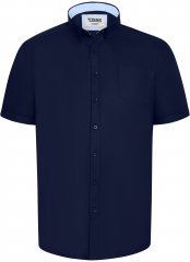 D555 James Oxford Srajca Z Kratkimi Rokavi TALL Temno Modra