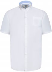 D555 James Oxford Srajca Z Kratkimi Rokavi TALL Bela