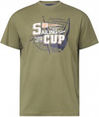 North Latitude 61119 Majica S Potiskom Olivno Zelena