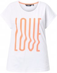 Ulla Popken LOVE Short Sleeve Graphic Tee Snow White