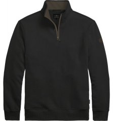 Double Outfitters MTOP-1163 Pulover s polovično zadrgo Črna