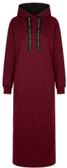 Nora Mikken MARTINA Maxi Hoodie Dress Burgundy