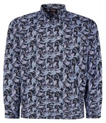 Espionage SH459 Paisley Srajca z dolgimi rokavi mornarska/print