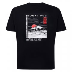 Espionage T422 Majica s Potiskom Mount Fuji Mornarsko Modra