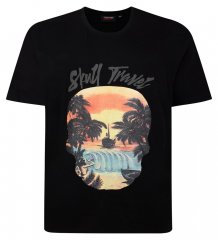 Espionage T432 Skull Travel Majica s potiskom črna