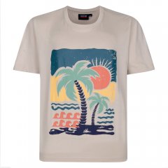 Espionage T448 desert island majica s potiskom ekru