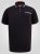 D555 Potts Jersey Polo With Jacquard Collar & Cuffs Črna - Polo majice - Moške Polo Majice za Močnejše Postave
