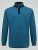 D555 Conway 1 1/4 Zip Neck Fleece Sweatshirt With Bear Logo Teal - Puloverji & jopice - Moški Puloverji & Jopice za Močnejše Postave