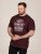 D555 Baldwin Grumpy Old Man Club Print Crew Neck T-shirt Burgundy/ Black Twist - Kratke Majice - Moške kratke majice za močnejše postave