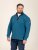 D555 Conway 1 1/4 Zip Neck Fleece Sweatshirt With Bear Logo Teal - Puloverji & jopice - Moški Puloverji & Jopice za Močnejše Postave