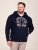 D555 Hector Adventurer Printed Zip Through Hoody Mornarska - Puloverji & jopice - Moški Puloverji & Jopice za Močnejše Postave