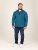 D555 Conway 1 1/4 Zip Neck Fleece Sweatshirt With Bear Logo Teal - Puloverji & jopice - Moški Puloverji & Jopice za Močnejše Postave