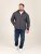 D555 Conrad Detachable Hood Bonded Fleece Zip Through Hoody TALL Mornarska - TALL puloverji - TALL puloverji in jopice s kapuco