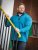 D555 Conway 1 1/4 Zip Neck Fleece Sweatshirt With Bear Logo Teal - Puloverji & jopice - Moški Puloverji & Jopice za Močnejše Postave