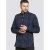 D555 Davenport Long Sleeve Shirt Navy - Srajce - Moške srajce za Močnejše Postave