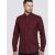 D555 Dawson Textured Shirt Dark Red - Srajce - Moške srajce za Močnejše Postave