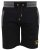 D555 Sutton Elasticated Waist Shorts With Embroidery Black - Trenirke & kratke trenirke - Moške Trenirke za Močnejše Postave