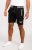 D555 Sutton Elasticated Waist Shorts With Embroidery Black - Trenirke & kratke trenirke - Moške Trenirke za Močnejše Postave