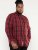 D555 Benalla Check Long Sleeve Button Down Shirt - Srajce - Moške srajce za Močnejše Postave