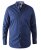D555 Chilton LS Shirt Navy - Srajce - Moške srajce za Močnejše Postave