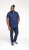D555 James Short Sleeve Oxford Shirt Navy - Srajce - Moške srajce za Močnejše Postave