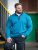 D555 Conway 1 1/4 Zip Neck Fleece Sweatshirt With Bear Logo Teal - Puloverji & jopice - Moški Puloverji & Jopice za Močnejše Postave