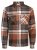 Jack & Jones Darren Flannel Overshirt rjava - Srajce - Moške srajce za Močnejše Postave