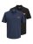 Jack & Jones Rush polo majica 2 kos črna/mornarska - Polo majice - Moške Polo Majice za Močnejše Postave