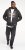 D555 KNEBWORTH Full Zip Hoody With Chest Print Black - Puloverji & jopice - Moški Puloverji & Jopice za Močnejše Postave