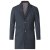 D555 Terry Checked Overcoat Charcoal - Jakne - Moške bunde za Močnejše Postave